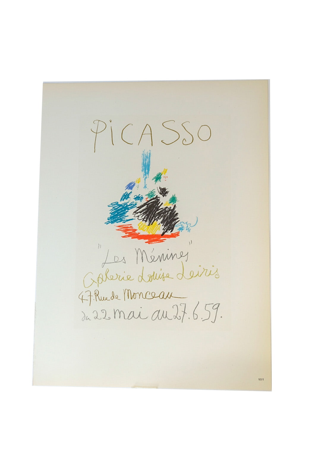 Pablo Picasso Les Ménines Galerie Louise Leiris Page 101