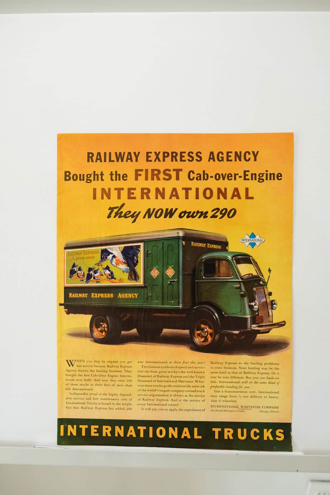 Railway Express Agency International Trucks Print Ad