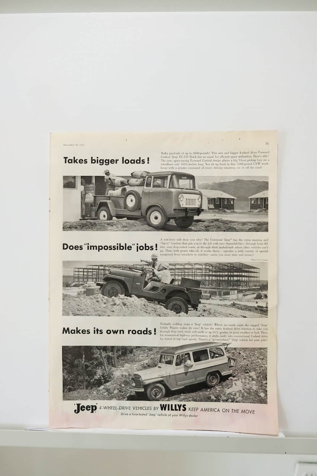 The 4-Wheel Drive Forward Control Jeep Print Ad