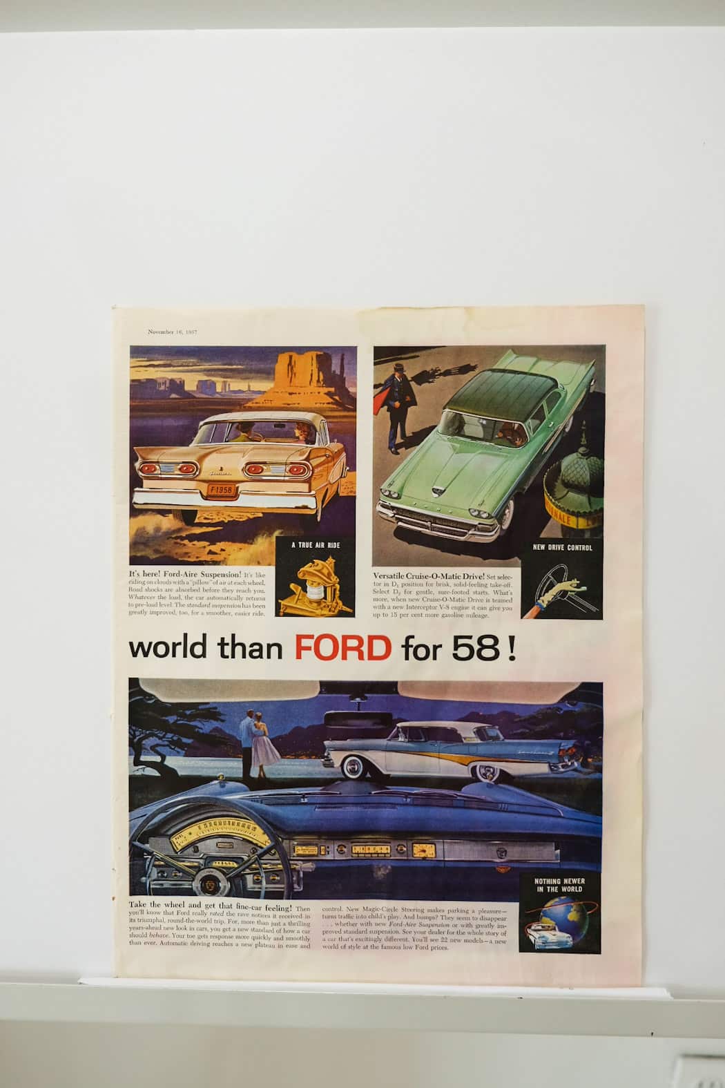 World than Ford for 58! Print Ad
